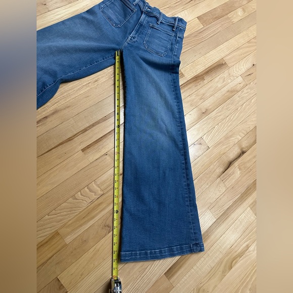 MOTHER Hustler Roller Patch Pocket Sneak Wide Leg Jeans - Picture 13 of 14